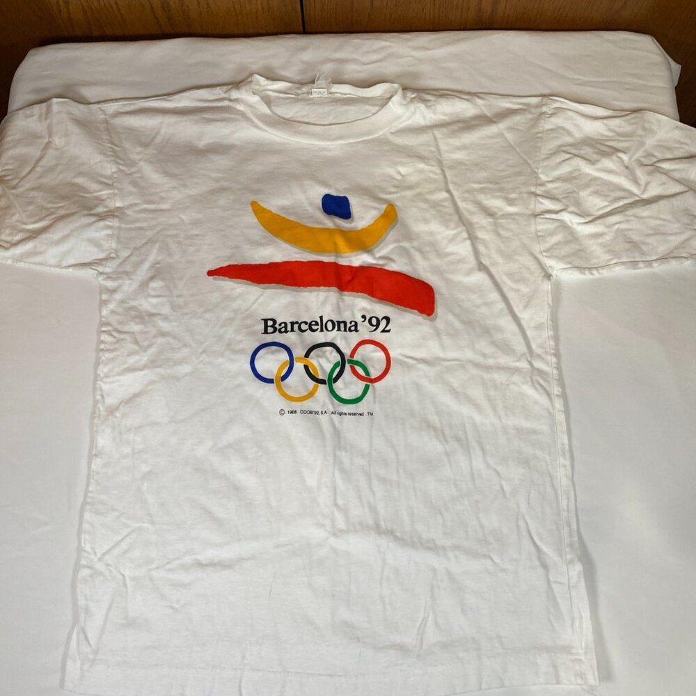 Vintage Barcelona '92 Olympics See Measurements T-Shirt Men's XL White